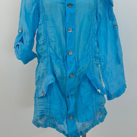 Ralph Lauren Black Label Sheer Lightweight Jacket Silk Blend | Size Small - Picture 4 of 14